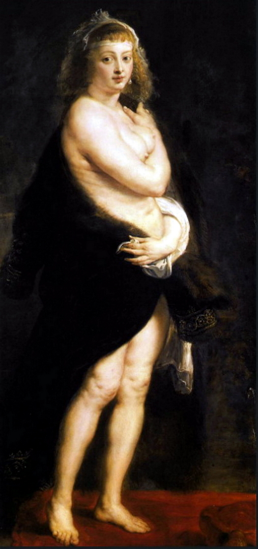 Venus the Goddess of Love in a Fur coat painted by Peter Paul Rubens