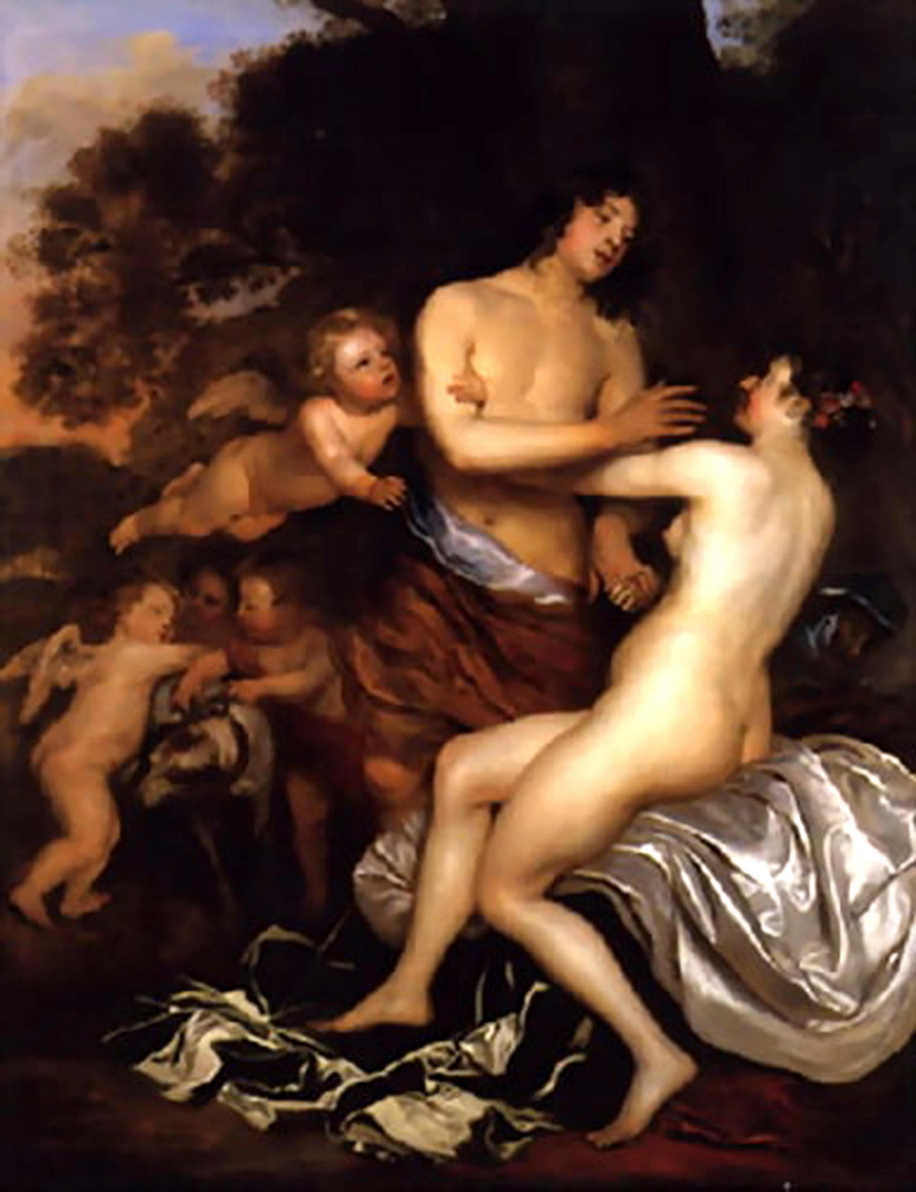 Venus and Adonis are about to have sexy fun. The passionate lovemaking of the gods.