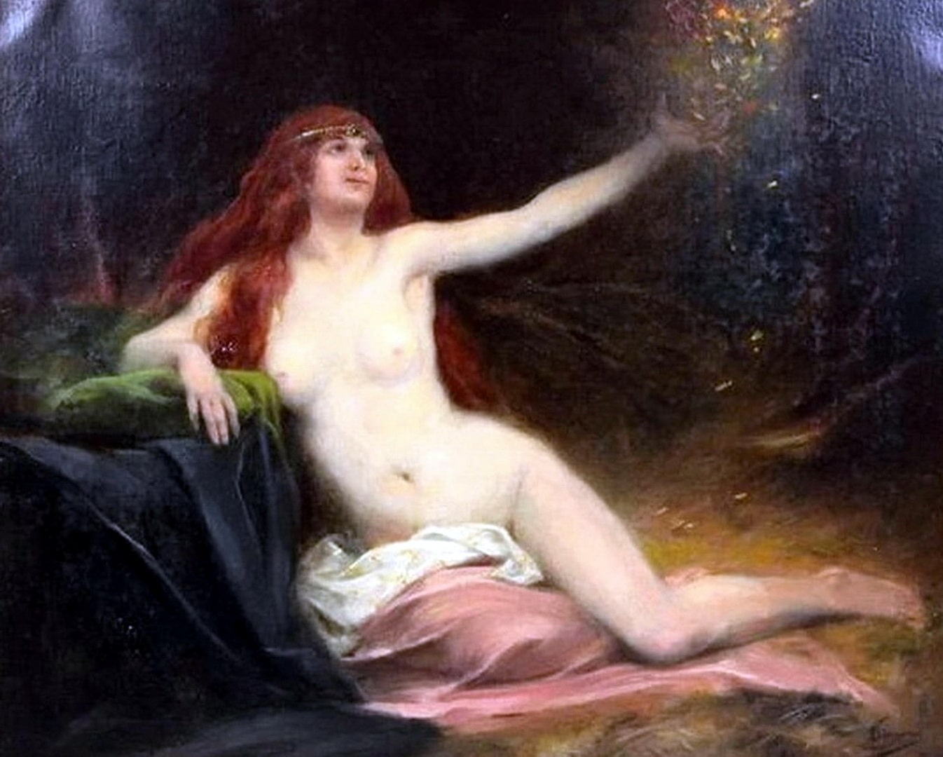 Danae Receives The Rain Of Gold. Henri Adrien Tanoux.